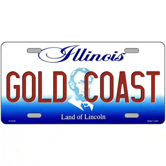 Gold Coast Illinois Metal Sign