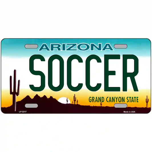 Soccer Arizona Metal Sign
