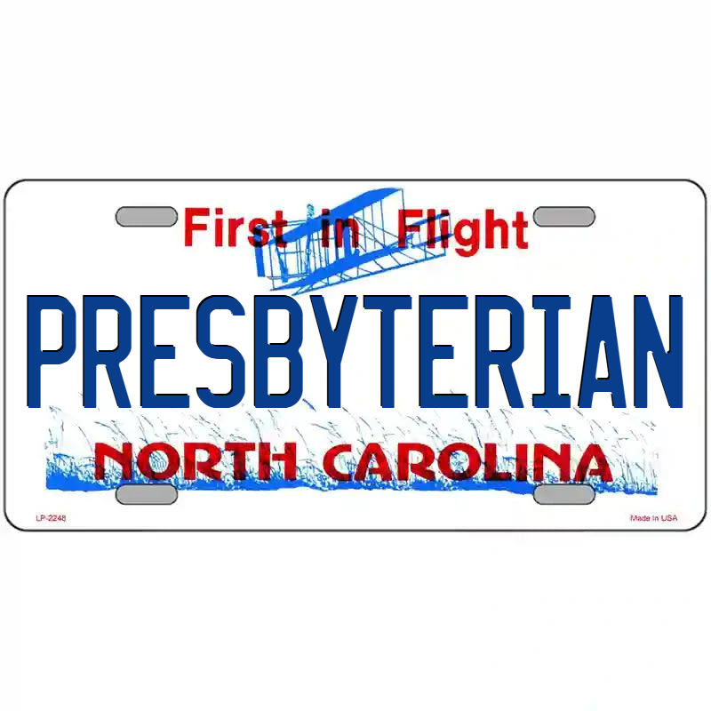 Presbyterian North Carolina Metal Sign