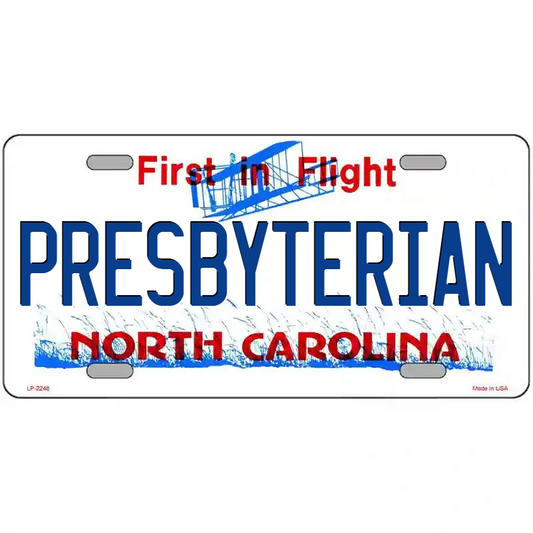 Presbyterian North Carolina Metal Sign