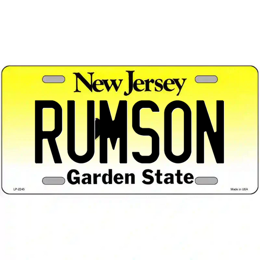 Rumson New Jersey Metal Sign