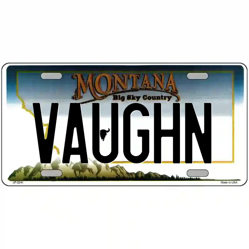 Vaughn Montana Metal Sign
