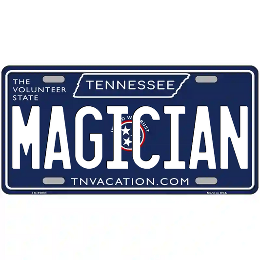 Magician Tennessee Blue Metal Sign