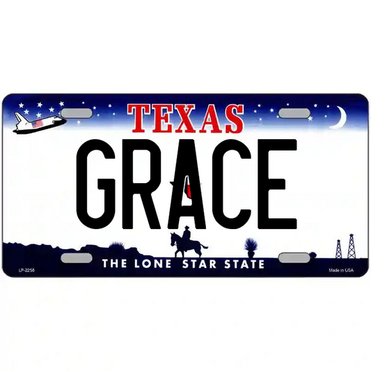 Grace Texas Metal Sign
