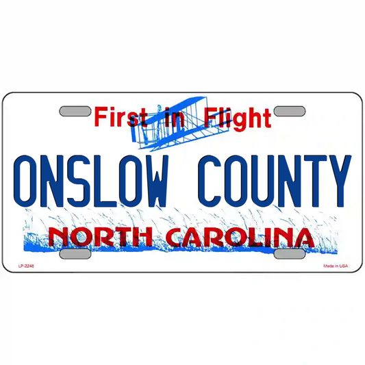 Onslow County North Carolina Metal Sign