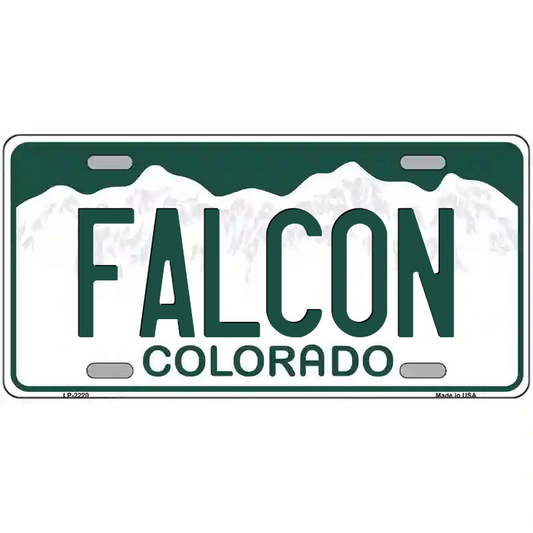 Falcon Colorado Metal Sign
