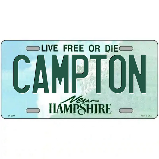 Campton New Hampshire Metal Sign