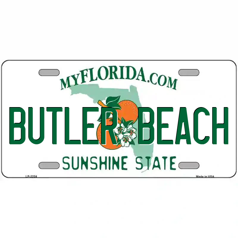 Butler Beach Florida Metal Sign