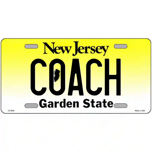 Coash New Jersey Metal Sign