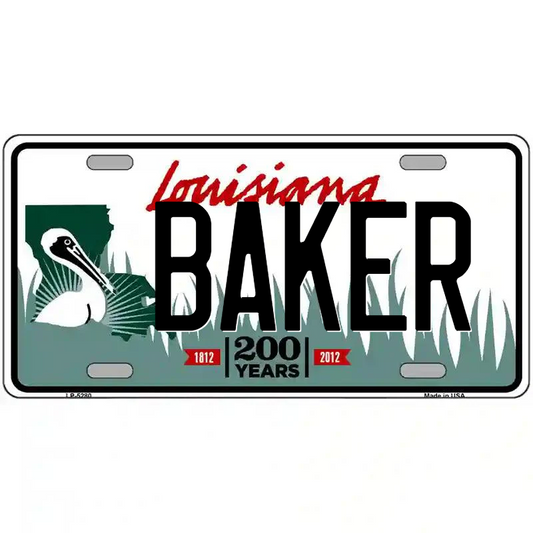 Baker Louisiana Metal Sign