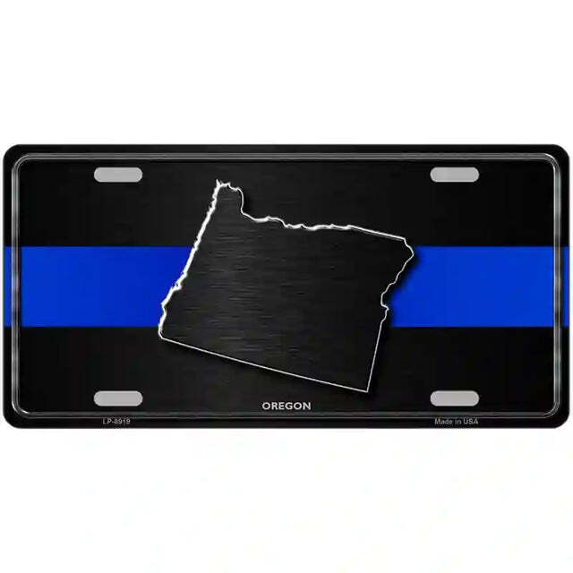 Oregon Thin Blue Line Metal Sign