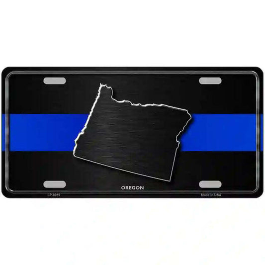 Oregon Thin Blue Line Metal Sign