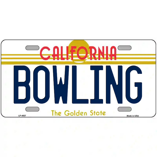 Bowling California Metal Sign