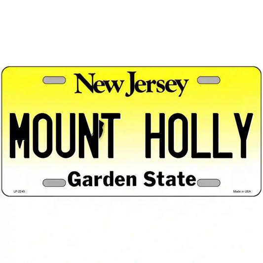 Mount Holly New Jersey Metal Sign