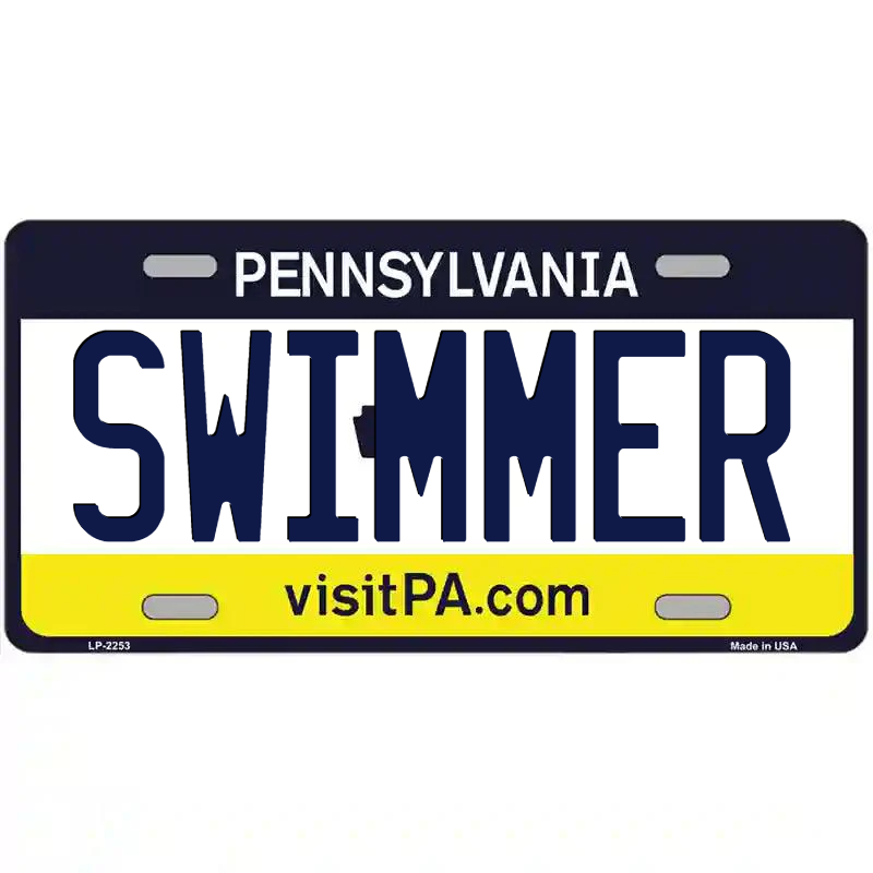 Swimmer Pennsylvania Metal Sign
