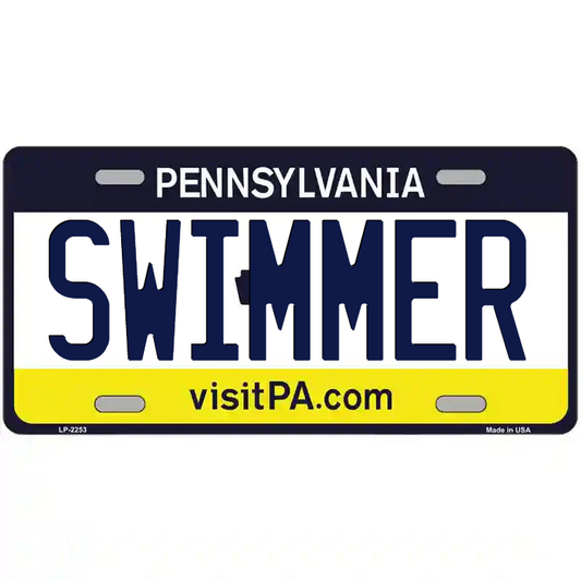 Swimmer Pennsylvania Metal Sign