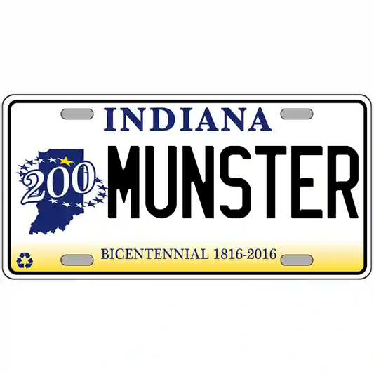 Munster Indiana Bicentennial Metal Sign