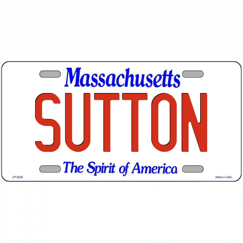 Sutton Massachusetts Metal Sign