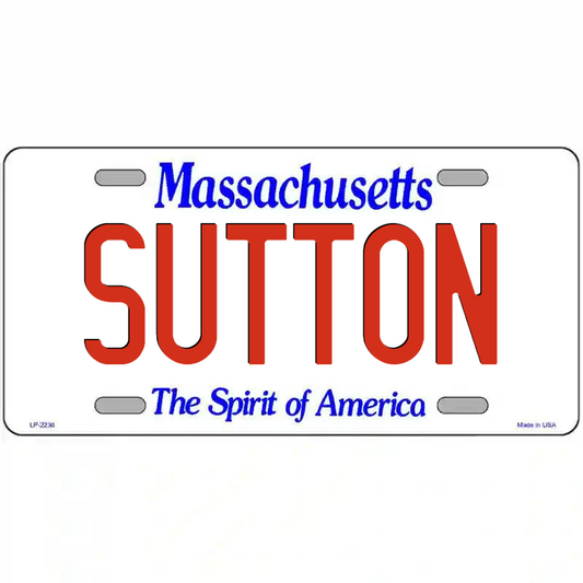 Sutton Massachusetts Metal Sign
