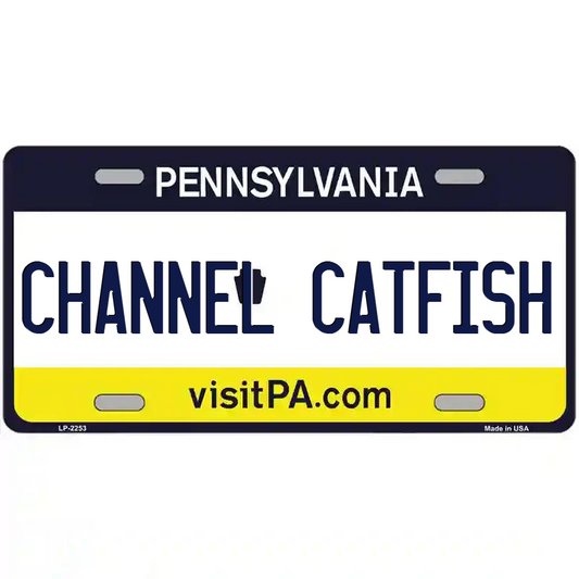 Channel Catfish Pennsylvania Metal Sign