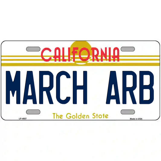 March ARB California Metal Sign