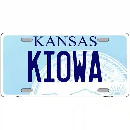 Kiowa Kansas Metal Sign