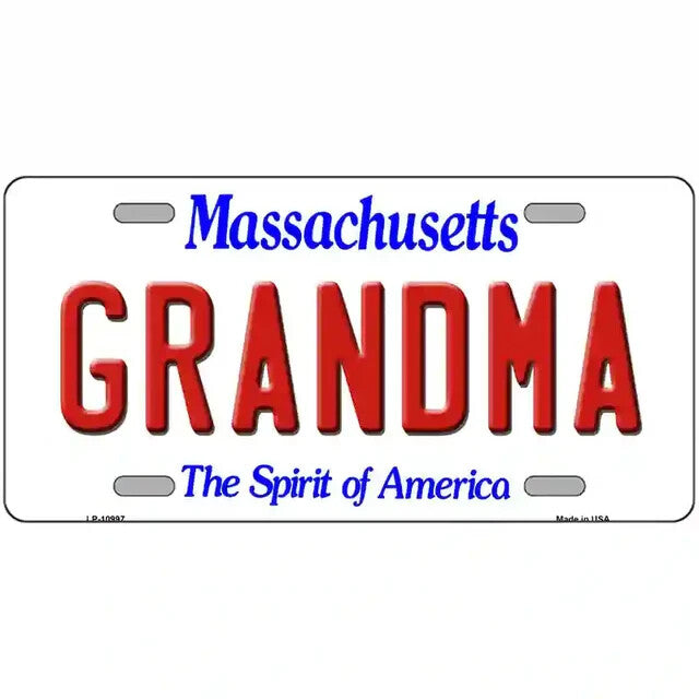 Grandma Massachusetts Metal Sign