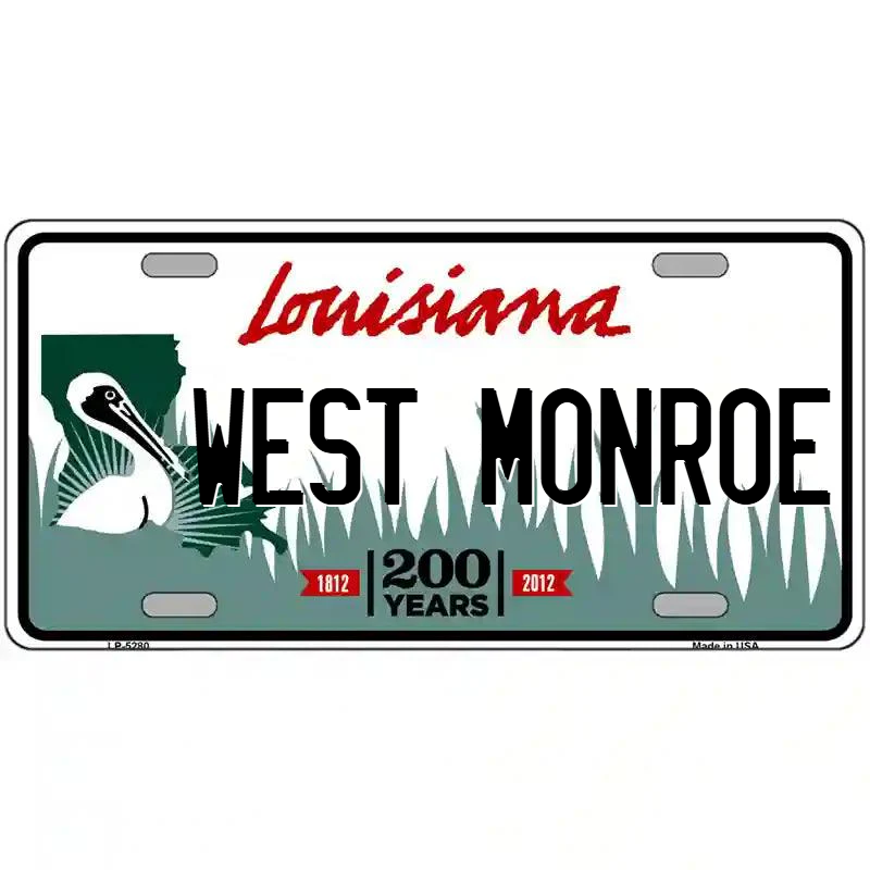 West Monroe Louisiana Metal Sign