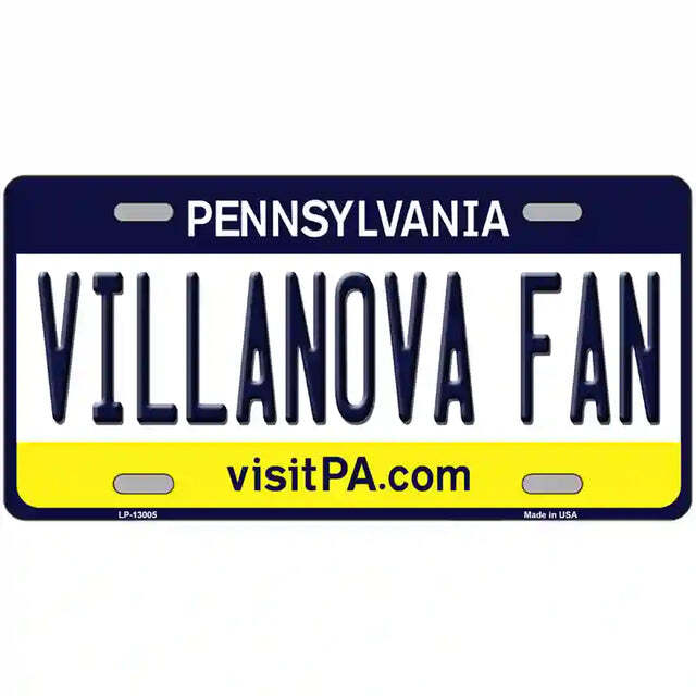 Villanova Fan Pennsylvania Metal Sign