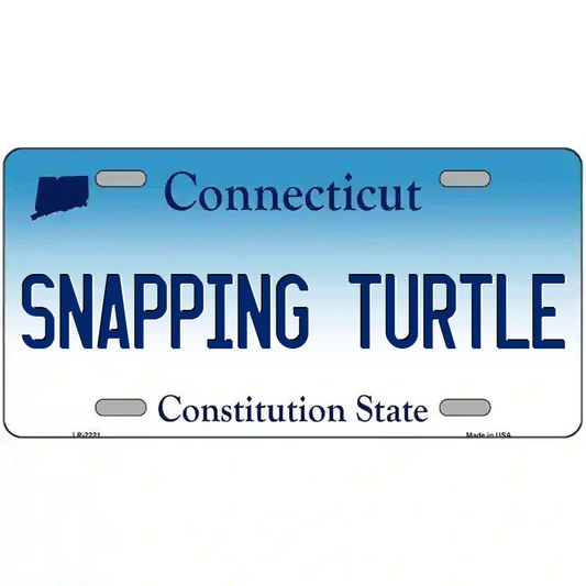 Snapping Turtle Connecticut Metal Sign