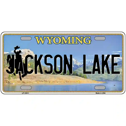 Jackson Lake Wyoming Metal Sign