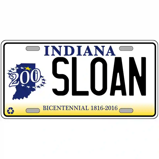 Sloan Indiana Bicentennial Metal Sign