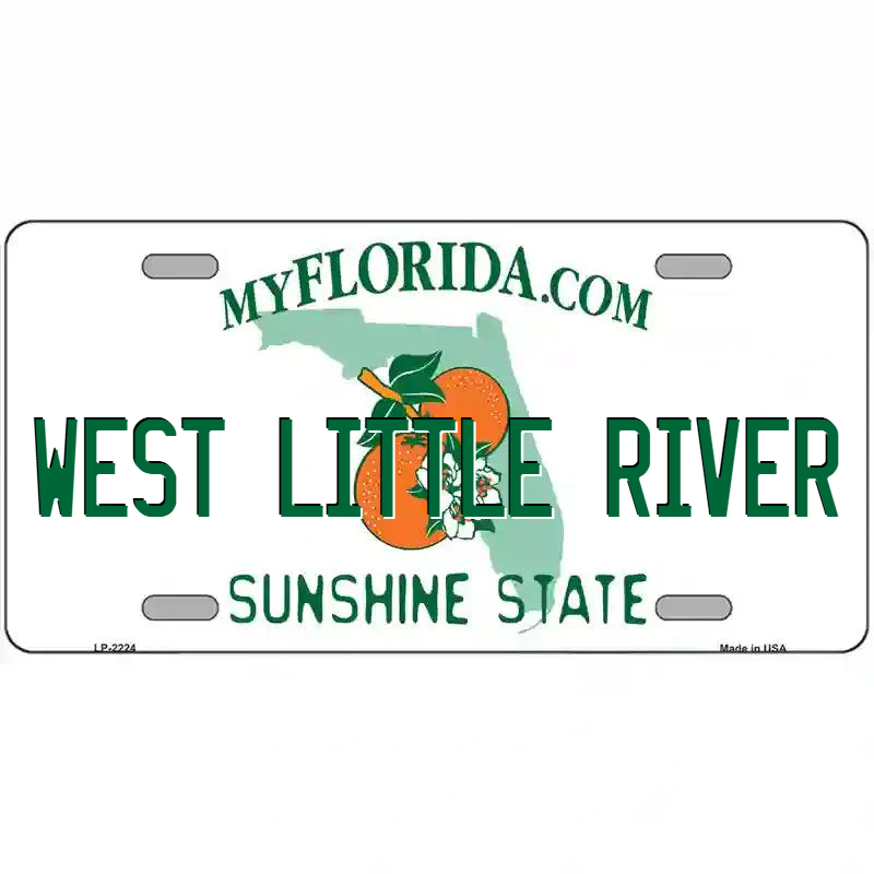 West Little River Florida Metal Sign