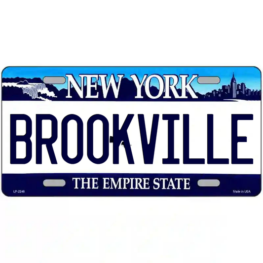 Brookfield New York Blue Metal Sign