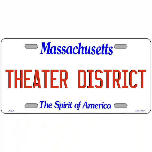 Theater District Massachusetts Metal Sign
