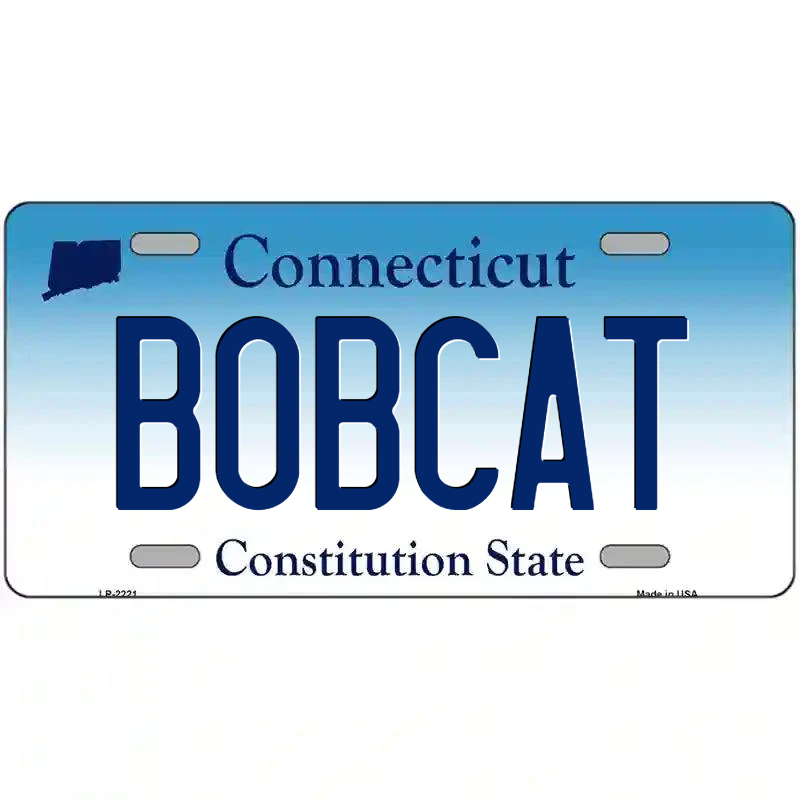 Bobcat Connecticut Metal Sign