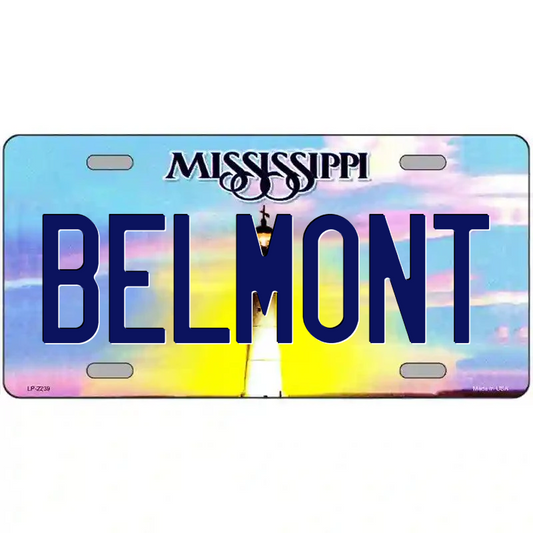 Belmont Mississippi Metal Sign