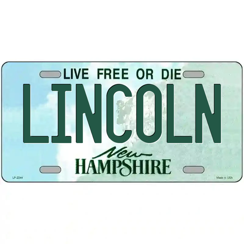 Lincoln New Hampshire Metal Sign