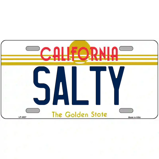 Salty California Metal Sign