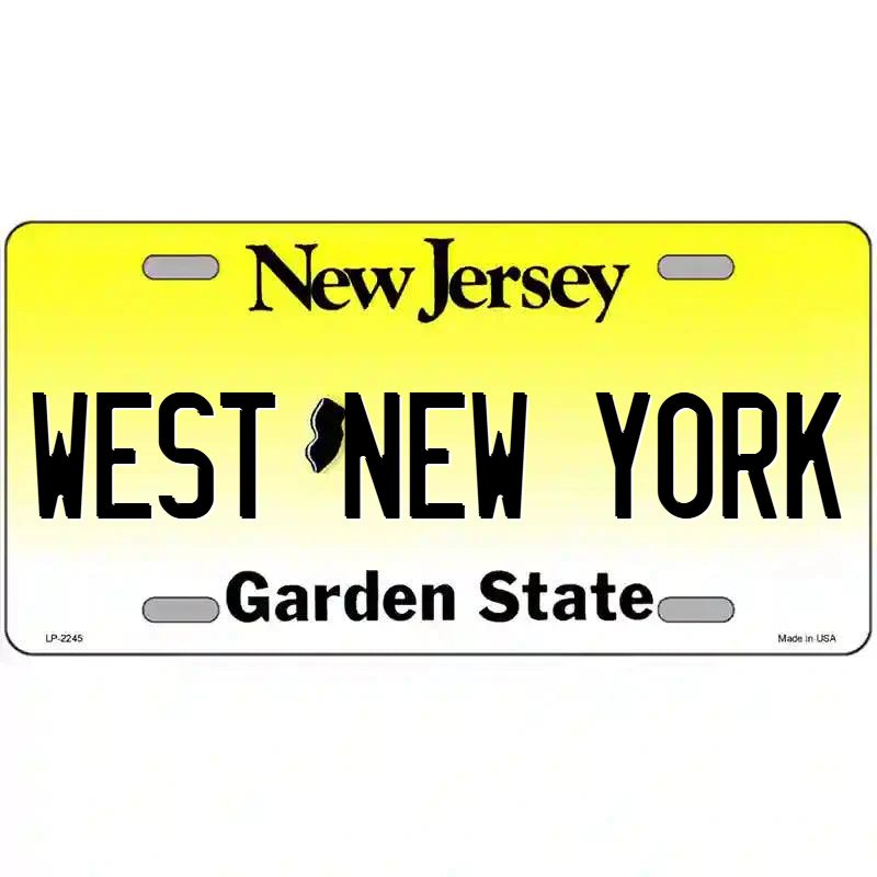 West New York New Jersey Metal Sign