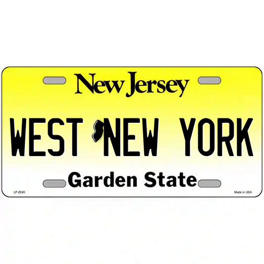 West New York New Jersey Metal Sign