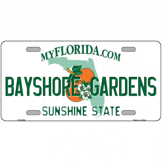 Bayshore Gardens Florida Metal Sign
