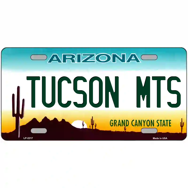 Tucson Mountains Arizona Metal Sign