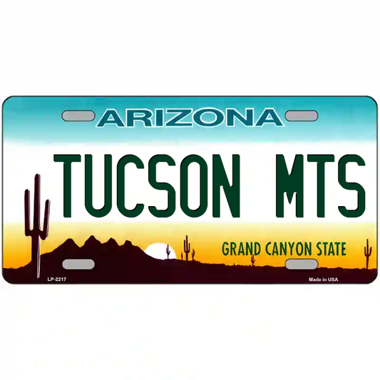 Tucson Mountains Arizona Metal Sign