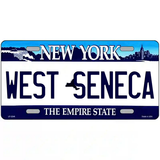 West Seneca New York Blue  Metal Sign