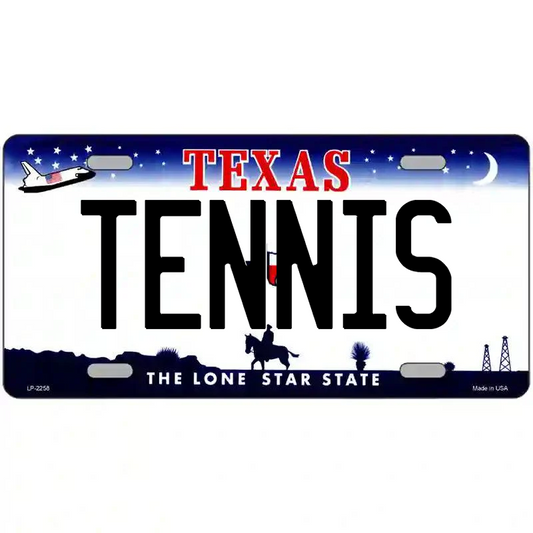 Tennis Texas Metal Sign