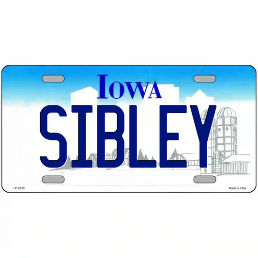 Sibley Iowa Metal Sign
