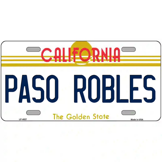 Paso Robles California Metal Sign