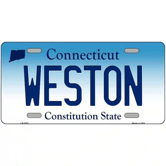 Weston Connecticut Metal Sign