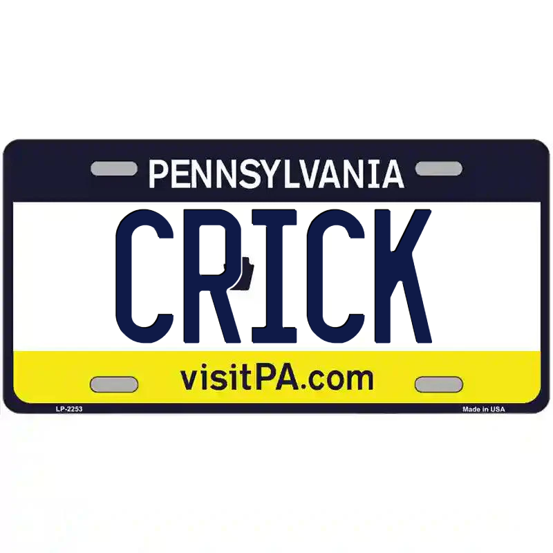 Crick Pennsylvania Metal Sign